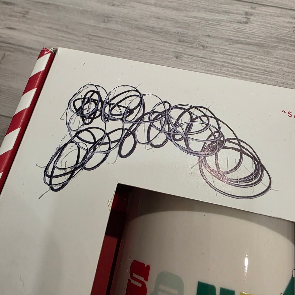 Indigo SANTA Mug and SANTA'S FAVOURITE Dog Bowl Set Christmas Holiday - Picture 3 of 8